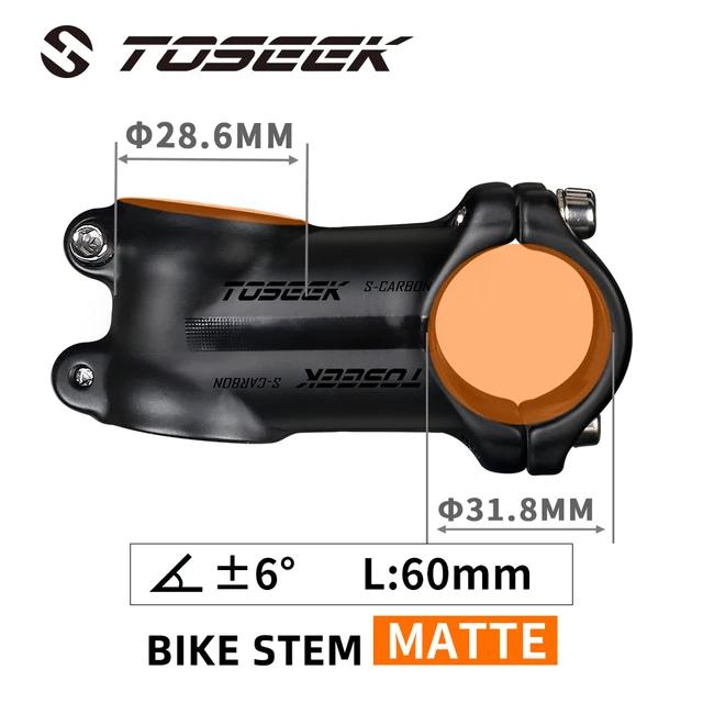 Haste de guiador de bicicleta de alumínio ultraleve TOSEEK 6 °   7 °   17 °   25 °   Haste Mtb de grau 35mm-120mm Potência Mtb 31,8mm Haste de bicicleta de montanha - Image 1