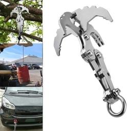 Dobrável gancho de aço inoxidável multifuncional sobrevivência ao ar livre escalada garra mosquetão engrenagem acampamento multitool edc engrenagem - Image 1
