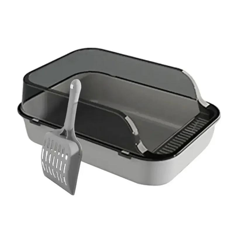 Sandbox semi fechado para gatos, Bandeja de gatos pequenos animais, Gatinhos Litter Bedpans, Pet Shop - Image 1