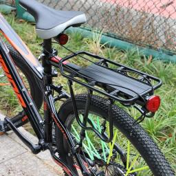 Liberação rápida ajustável bicicleta rack de carga rack traseiro mtb estrada bicicleta carga bagagem rack com luz da bicicleta - Image 1