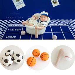 Fotografia de Bebé Bola, Futebol, Basquete, Beisebol, Tiro, Decorar, Recém-nascido, Estúdio Infantil Acessórios, Estilo Esporte - Image 1