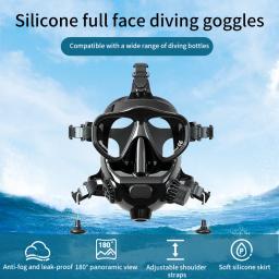 Máscara De Mergulho De Rosto Completo, máscaras De Natação De Snorkel Adulto, cilindro De Oxigênio, conjunto De Mergulho - Image 6