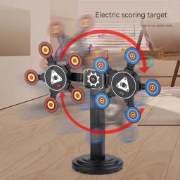 Alvo de pontuação eletrônico móvel para a arma do brinquedo, 360 ° Rotating, retorno automático, acessórios do tiro do alvo - Image 2