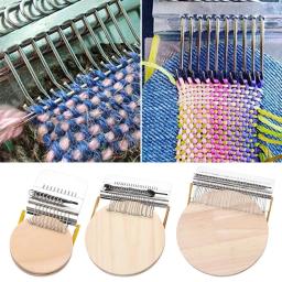 Pequeno tear de madeira para DIY Mini Vestuário Máquina de costura, tipo Speedweve, Weave Textile Tool, Jeans, roupas faz costura, consertando ferramentas - Image 3