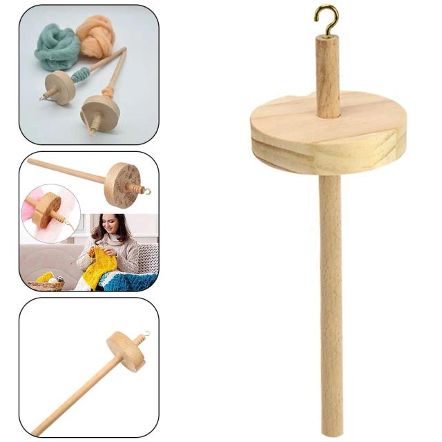 Sólido Rato de Madeira para Fiamento de Lã - Ferramenta Handmade para Iniciantes em DIY e Costura
