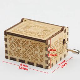 Caixa de música de mão, Wind Up, Música personalizada, Foto e texto, De madeira, Deixar mensagem, 4000 Estilos - Image 3