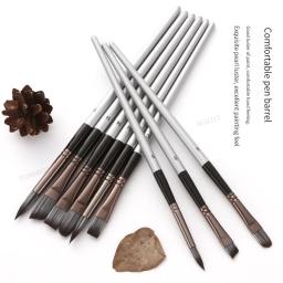 Pincel De Pintura Acrílica Conjunto com Cabo De Madeira, Arte Pincéis De Pintura, Nylon Apontou Cabelo, Pintura A Óleo DIY, Raspador, Suprimentos, 24Pcs - Image 6