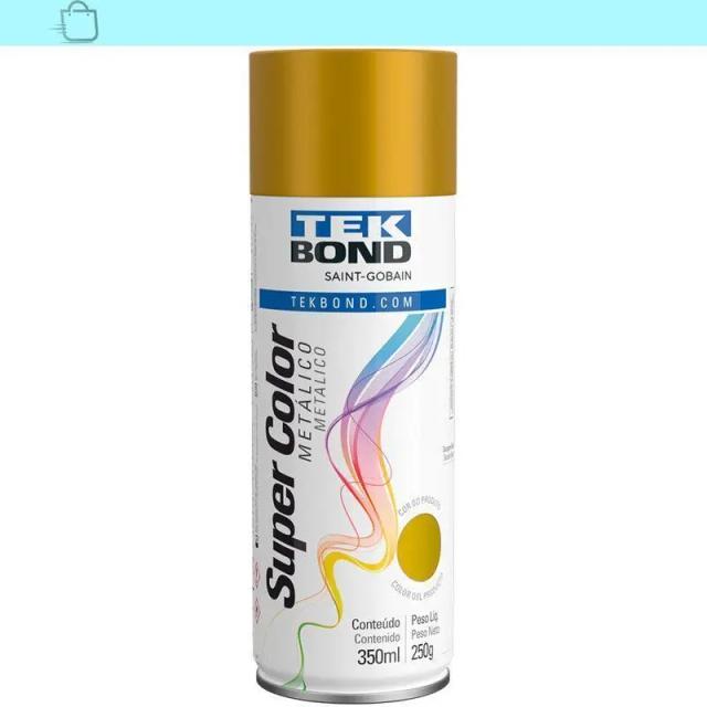 Tinta Metálica Super Color Tekbond Ouro 250g 350ml