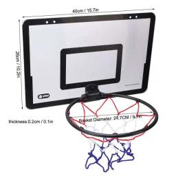 Indoor Hanging Basketball Hoop e Netting Game Kit para crianças, conjunto montado em porta pequena - Image 4