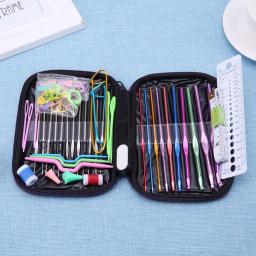 Conjunto de agulhas de crochê para artesanato, prático, prático, aço inoxidável, durável, kit de malha, 22 peças - Image 1
