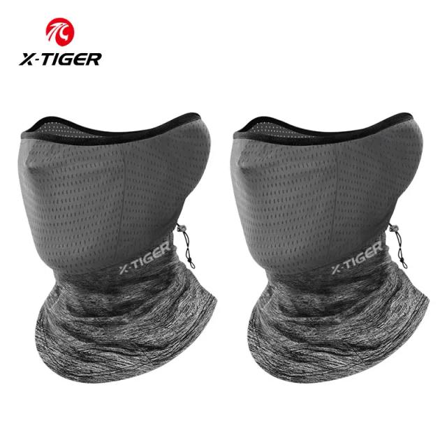 Máscara Facial X-TIGER: Bandana Anti-Suor e Anti-UV para Ciclismo e Corrida em Seda Gelada
