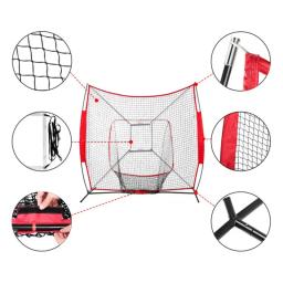 Baseball Softball Prática Net Set, Formação Aid com Strike, Bater e Pitching Tee, 7 'x 7' - Image 4