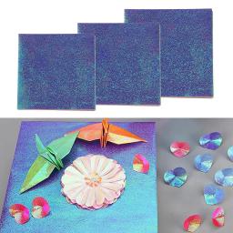 Glitter Handmade Origami Papers, brilhantes decorativos Artesanato Papéis, DIY Cardstock Party Supplies, 50 pcs - Image 2