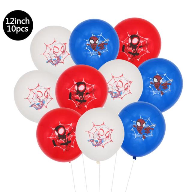 Conjunto de Balões Temáticos de Látex Marvel para Decoração de Aniversário e Chuveiro de Bebê - Disponível em 10, 30 ou 50 Peças de 12"