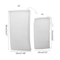 Saco filtro aquário sacos cordão forte filtragem peixe para tanque reutilizável fil - Image 3