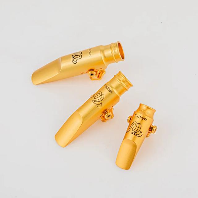 Bocais de Saxofone Ilbelin Banhados a Ouro - Acessórios para Tenor, Soprano e Alto nos Tamanhos 5 a 9