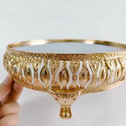 Decoração De Suporte De Bolo De Casamento De Metal, Bandeja De Espelho, Carrinho De Cupcake, Decoração De Festa - Image 6