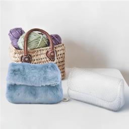 Pano de malha plástica para mulheres Bolsa DIY Artesanato Trava Gancho Folhas de Material de Tecelagem Artesanato de Gancho de Grade Fabricação de Bolsas Acessórios de costura - Image 5