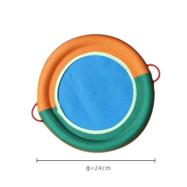 Bite Resistant Pet Flying Discs Linen Brinquedos UFO Treinamento Interativo Cão