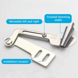 Máquina De Costura De Aço Inoxidável, Extrator De Hemmer Laminados, Máquina De Costura Velha, Bainha Pé, Artesanato DIY, Acessórios De Ferramentas De Costura, 3mm-8mm - Image 3