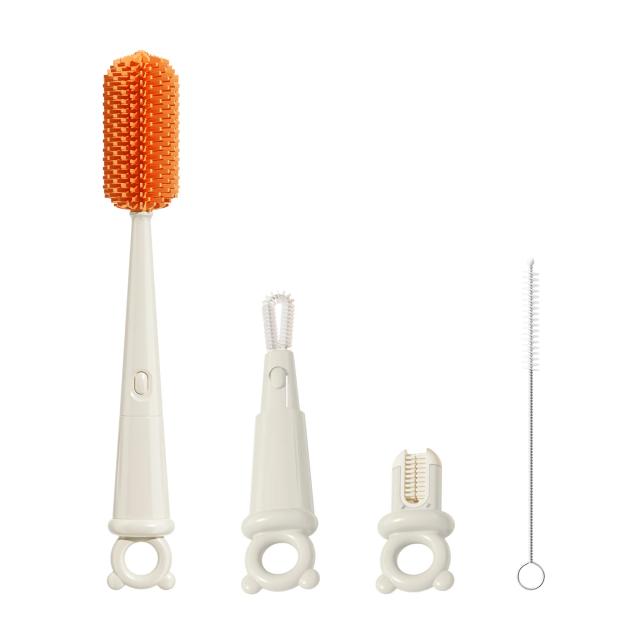 Escova de Limpeza Mamadeira Silicone 3 em 1