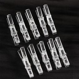 20/50/100 pçs clipes transparentes grampos de roupas primavera pendurado braçadeira de plástico clipes de linha prendedores de roupa para fotos pano papel - Image 2