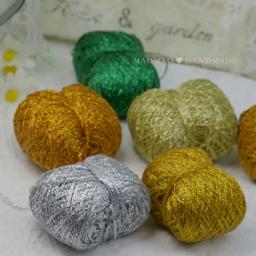 Fio metálico Glitter Sparkle para tricô, fios de crochê Shinny Line para saco de malha DIY Gold Silver Thread, Hat Toy, 50g - Image 4