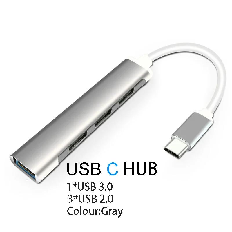 Usb 3.0 hub para computador portátil adaptador pc pd estação de doca de carga rj45 hdmi-compatível tf/sd cartão notebook tipo-c divisor - Image 1