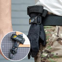 Outdoor Tactical Techwear Luvas Fivela, Escalada Gancho Keychain, Luvas Multifuncionais Corda, Suporte de suspensão ajustável, 2024 - Image 1