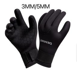 Luvas aquecidas de inverno para mergulho em neoprene para homens e mulheres, 3mm, 5mm, Diver Wetsuit, mergulho, vela, Spearfish, caça submarina, luva - Image 1