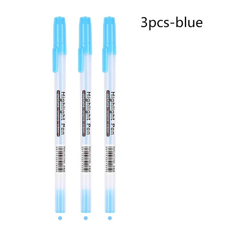 3 pces/mix arte marcador caneta 0.8mm ouro branco prata tinta gel caneta destaque ponta fina para artigos de papelaria estudante desenho escrita suprimentos - Image 1