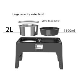 Tigelas elevadas de alimentação lenta para cães Ajustável levantada tigela de cachorro sem derramamento tigela de água antiderrapante Dog Food Bowl Stand para Pet - Image 2