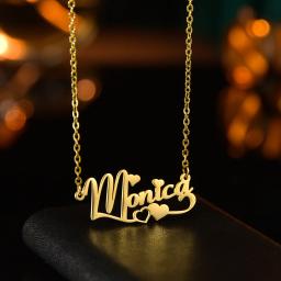 Atoztide-colares personalizados com nome para as mulheres, pingente de aço inoxidável, decoração, flor, moda, jóias, presente, novo - Image 3