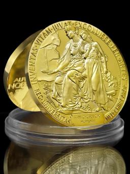 Prêmio Nobel Banhado A Ouro Moeda Medalha Artesanato Fundador Retrato Cientistas Inventores Presente Honorário Comemorativo - Image 2