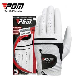 Luvas de golfe PGM pele de carneiro genuína + luvas de couro PU mão esquerda mão direita 1 peça com marca de golfe - Image 1