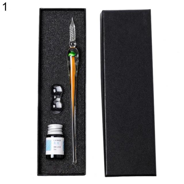 Conjunto de Canetas de Vidro Colorido para Caligrafia e Escrita Artística