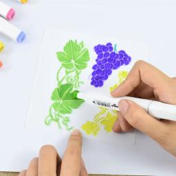 Estêncil para pintura com folhas florais, 9 pcs/set, diy, diy, desenho, scrapbook, coloração, gravação em relevo, álbum, modelo decorativo, artesanato - Image 2