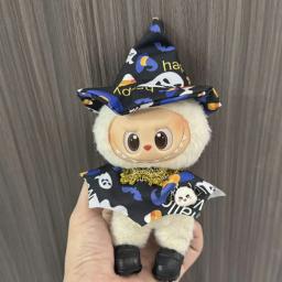 Halloween abóbora bruxa chapéu conjunto festivo bonito para 17cm labubu boneca ropa festa traje boneca roupas presente - Image 5