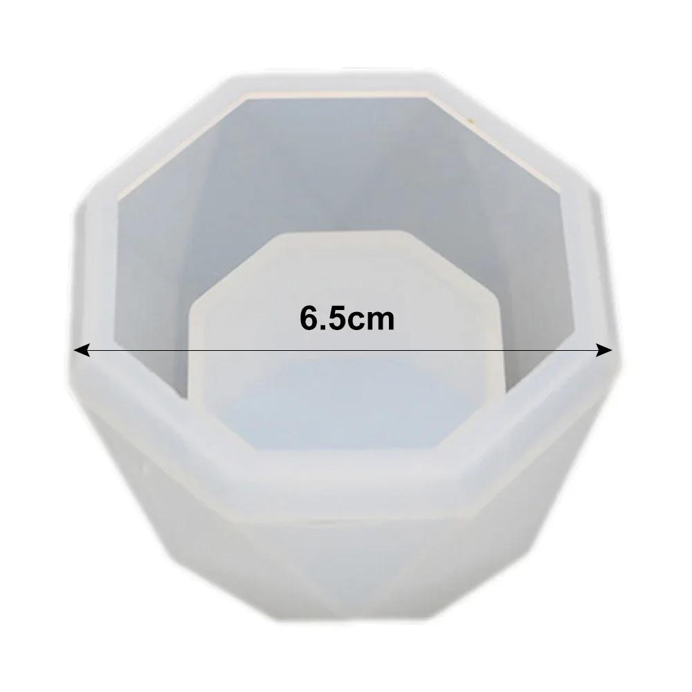 Moldes poligonais de silicone para vaso suculento, vaso, molde de argila, artesanato DIY, 3 estilos, artes do formulário - Image 1