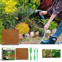 Tijolo De Fibra De Coco Natural, Envasamento Suprimentos Tijolo De Plantas Animais, Alimentação Do Solo De Coco, Pedra Nutriente De Flores, Compr De Plantas Orgânicas, F4z7 - Image 2