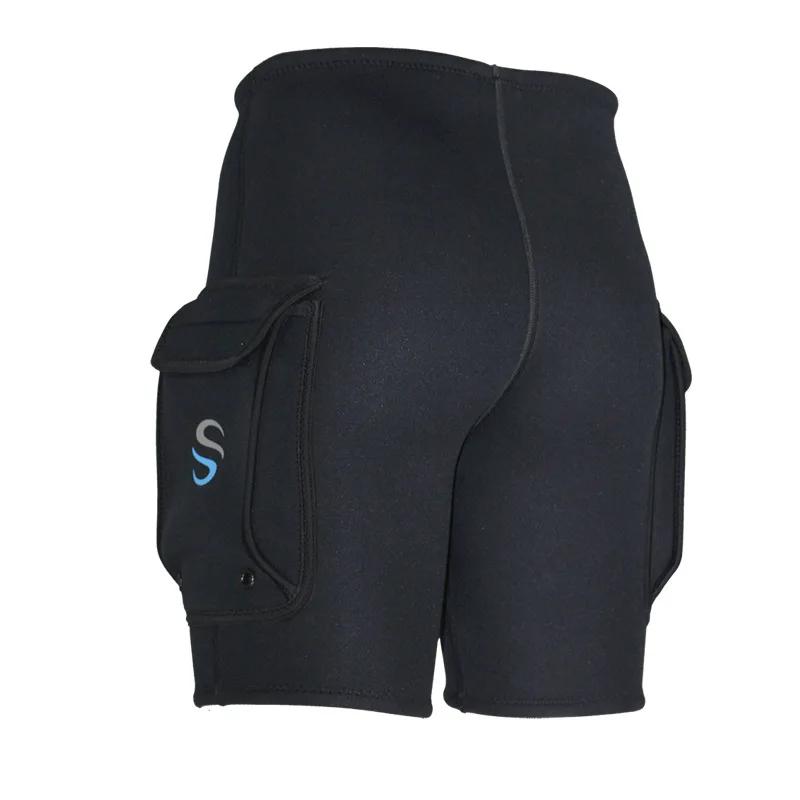 SLINX-Neoprene Wetsuit Tech Shorts, Snorkeling, Equipamento de Mergulho, Troncos de Surf, Calças Submersíveis Pretas, 3mm - Image 1