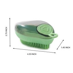 Silicone Pet Banho Escova com Shampoo Dispenser, massagem suave, Higiene e Limpeza de Pele e Cabelo, Pet Supplies, 1Pc - Image 6