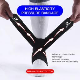 Bandagem elástica respirável tornozelo cinta ginásio tobillera fitness compressão ajustável protetores de tornozelo futebol - Image 5