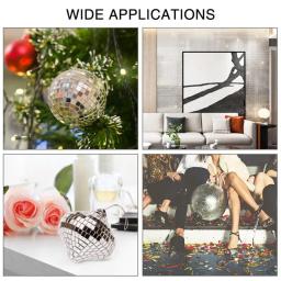 Diy auto-adesivo mini espelhos quadrados adesivos de parede telhas para artesanato artesanal bola festa decoração para casa espelho de vidro real - Image 2