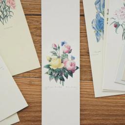 30 peças de cartões de papel para artesanato, cartões de papel estampados retrô com design de flor para marca de marcadores e presentes, decoração de álbuns, faça você mesmo, cartão de mensagens - Image 5