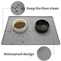 Impermeável antiderrapante Pet Alimentador Mats, Silicone Placemat, Cat Food Bowl Mat, Dog Feeding Mat, Beber Placemat de alimentação - Image 6