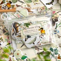 Journamm-Decoração Adesivos Materiais, Kit Combo de Papel, Colagem Lixo Diário, Suprimentos DIY Scrapbooking, Flor de arte, 200pcs por pacote - Image 2