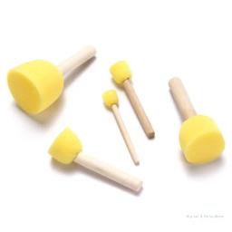 Conjunto pincéis espuma esponja com 5 peças, ferramenta pintura carimbo, artesanato diy para - Image 2