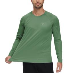 Camiseta masculina de manga comprida UPF 50+, tops respiráveis de proteção contra queimaduras, camisa pulôver para esporte, pesca, caminhada, treino, praia ao ar livre - Image 5