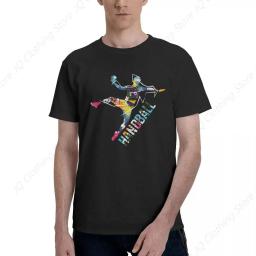 Handebol colorido gráfico de grandes dimensões t camisa camisetas para homens mulheres homem camiseta manga curta topos - Image 1